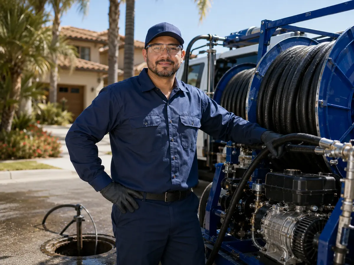 Hydro jet sewer cleaning in Santa Maria