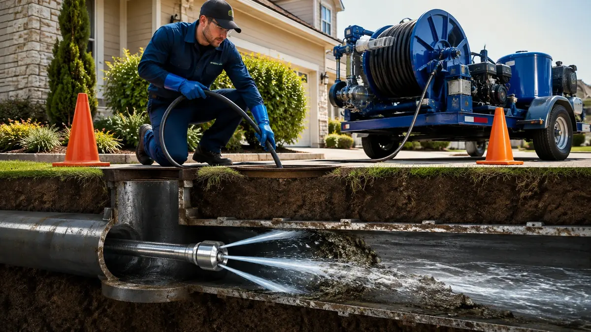 Main Sewer Line Hydro Jet Cleaning in Santa Maria