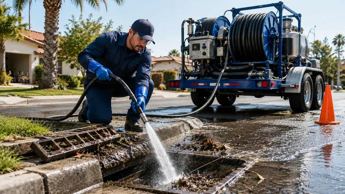 Storm Drain Hydro Jet Cleaning in Santa Maria