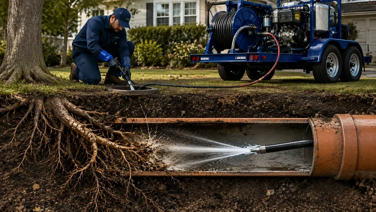 Tree Root Removal with Hydro Jetting in Santa Maria